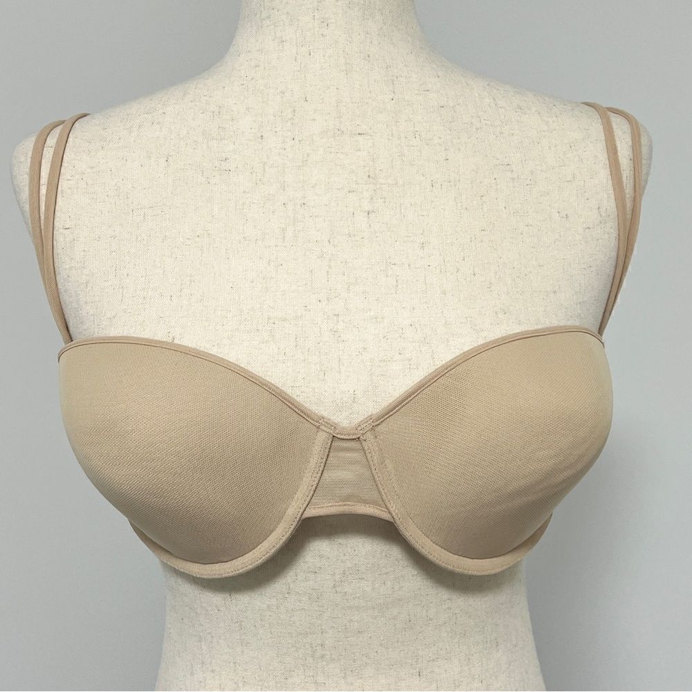 Wacoal Intrigue Contour Convertible 38C Nude 85304 Strapless Soft Feminine